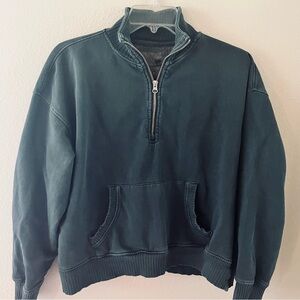 C&C California Black Sunwashed Halfzip pullover SZ LG
